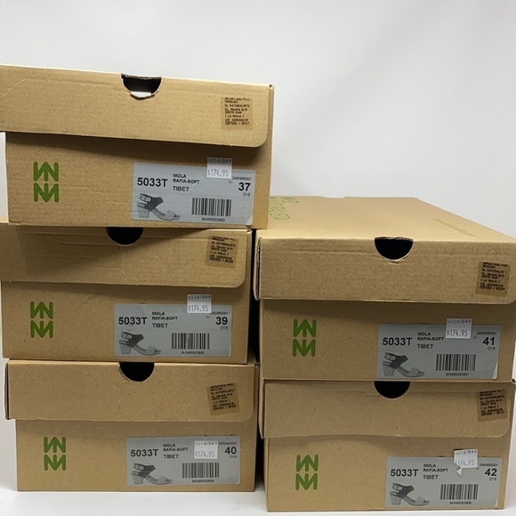 El Naturalista Women's 5033T (Red) Mola Rafia Tibet heel sandals - Picture 10 of 11